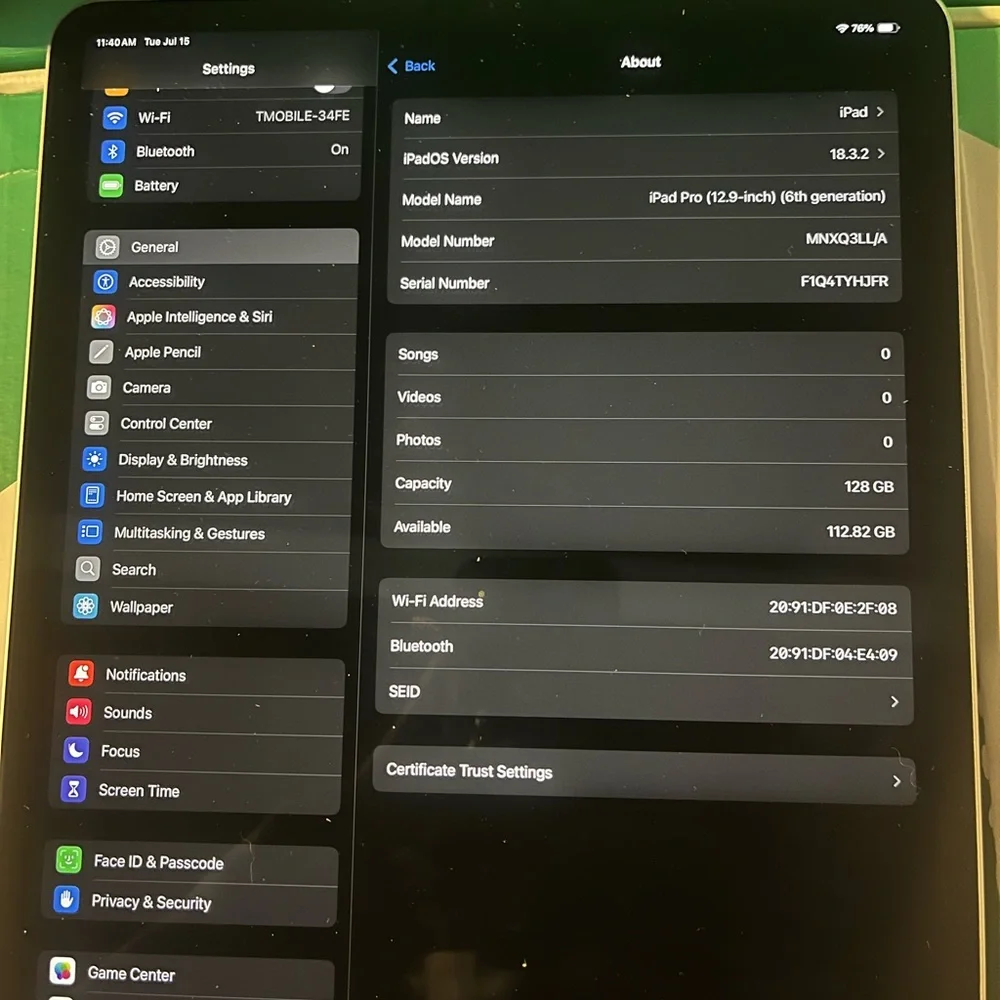 Apple iPad Pro 12.9-inch in Black